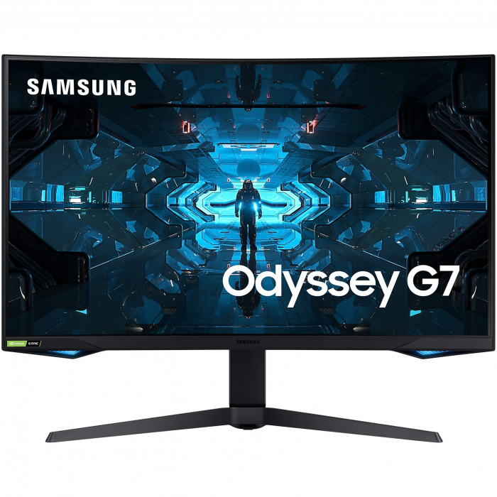 Monitor gaming curbat LED VA Samsung Odyssey G7 32 , WQHD, Display Port, 1ms, 240Hz, FeeSync Preimium Pro, G-Sync, Vesa, Negru Desktop PC & Monitoare