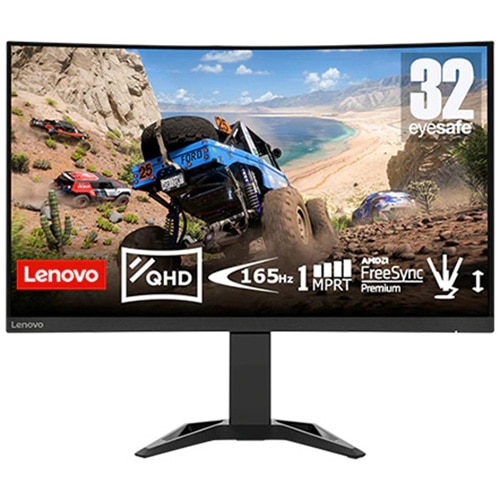 Monitor Gaming curbat Lenovo G32qc-30, 31.5 , 2560×1440, 165Hz, Black Desktop PC & Monitoare
