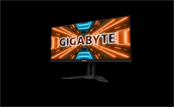 Monitor Gaming Gigabyte M34WQ 34 , ips, 3440 x 1440 (WQHD), Non-glare, Brightness, 400 cd m2 (TYP), Contrast Ratio:1000:1, Viewing Angle: 178 (H) 178 (V), Display Colors: 8 bits, Response Time: 1ms (