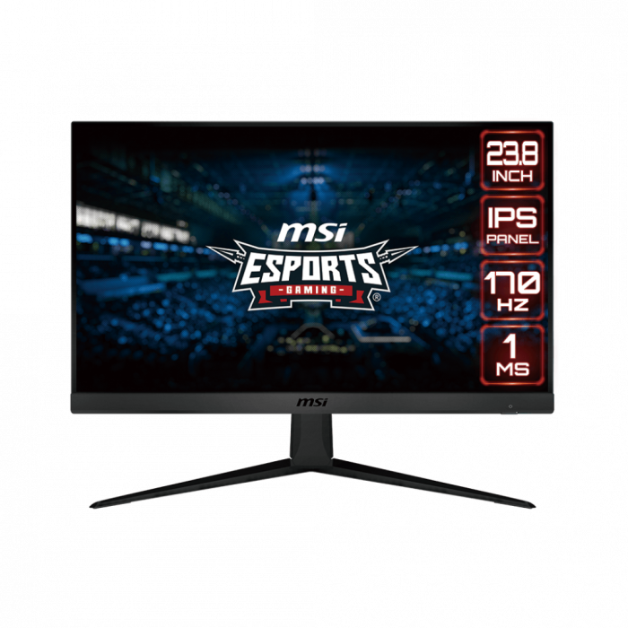 Monitor gaming, MSI, G2412, 23,8 , IPS, FHD, 170 Hz, 16:9, 1 ms (MPRT), 2x HDMI, 1x DP, AMD FreeSync, , Negru