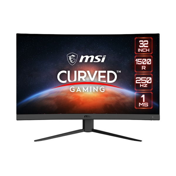 Monitor Gaming VA LED MSI 31.5 G32C4X, Full HD 1920 x 1080, HDMI, DisplayPort, AMD FreeSync, Ecran Curbat, 250 Hz, 1 ms Negru