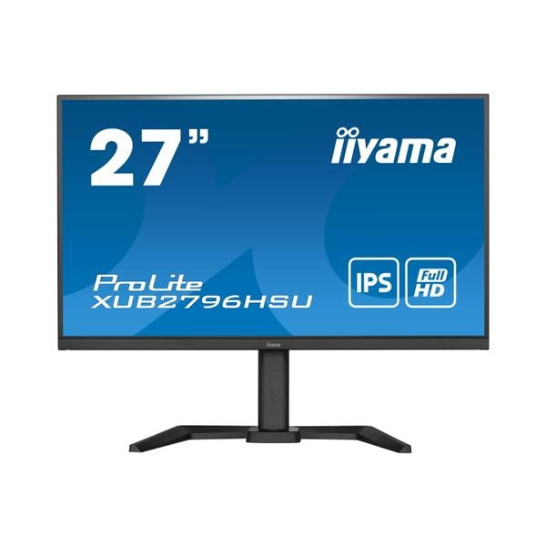 Monitor IPS LED iiyama ProLite 27 XUB2796HSU-B5, Full HD 1920 x 1080, HDMI, DisplayPort, AMD FreeSync, Pivot, Boxe Negru