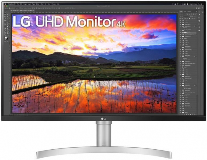 Monitor IPS LED LG 31.5 32UN650P-W, UHD 3840 x 2160, HDMI, DisplayPort, AMD FreeSync, Boxe Alb