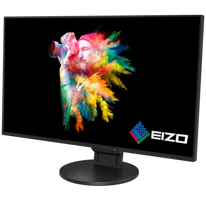 Monitor LCD, Eizo, de 27 inchi, lat 4K 3840 x 2160 (16:9), IPS, LED, ultra subtire, USB-C, Negru