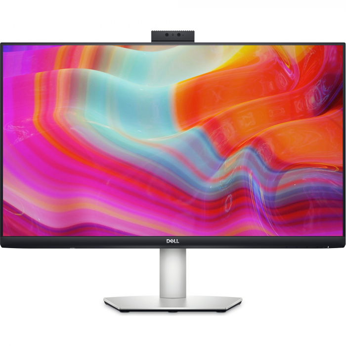 Monitor LED IPS Dell 27 , WQHD, DisplayPort, AMD FreeSync, Vesa, Camera Web, Negru Gri