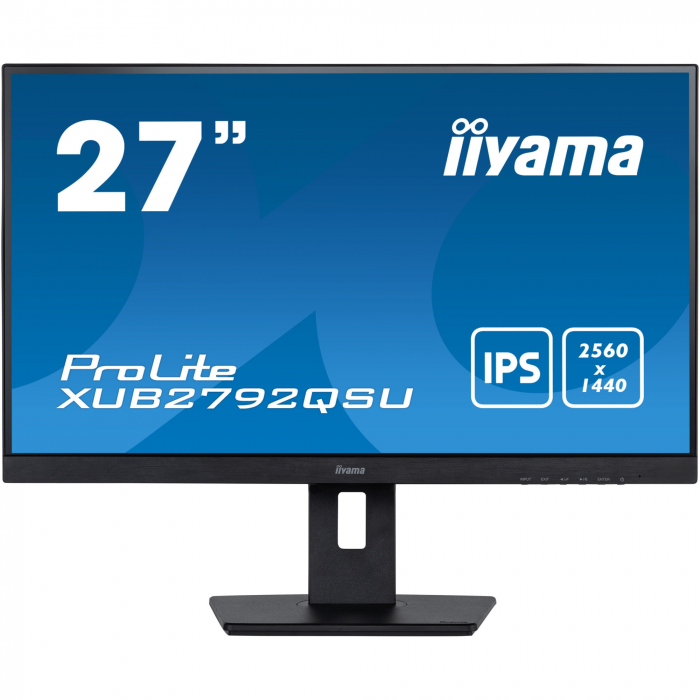 Monitor LED IPS iiyama ProLite 27 , WQHD, DisplayPort, FreeSync, Vesa, Negru