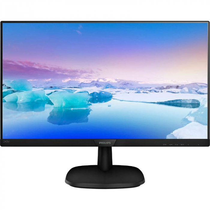 Monitor LED PHILIPS 243V7QJABF 00, 23.8inch, FHD IPS, 5ms, 60Hz, negru