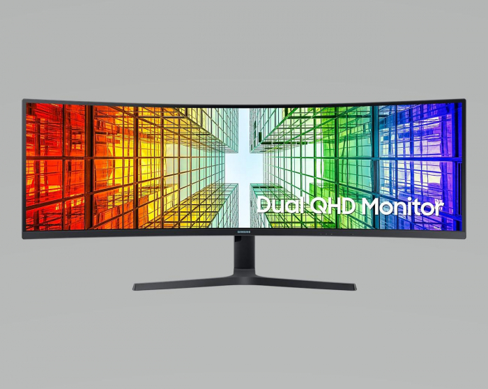 Monitor curbat led va samsung 49 , super ultra-wide dual qhd, displayport, usb-c, vesa, charcoal black