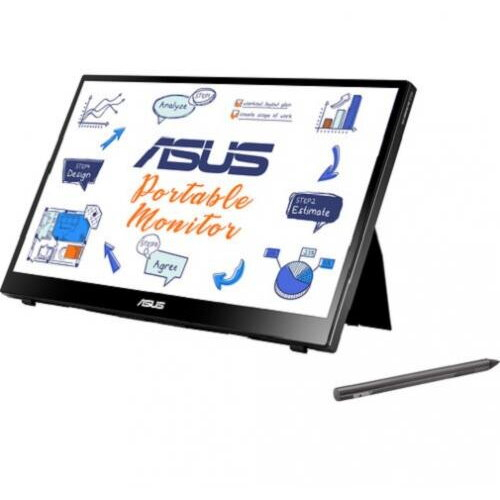 Monitor Portabil Asus ZenScreen 14 MB14AHD, Full HD 1920 x 1080, Micro HDMI, USB-C Negru