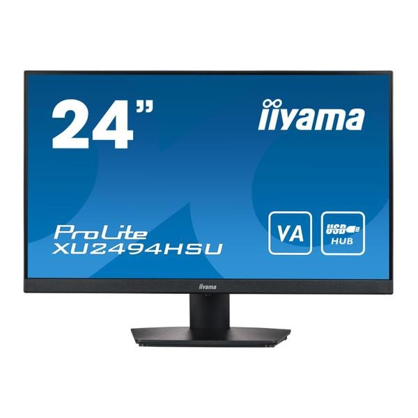 Monitor VA LED iiyama 23.8 XU2494HSU-B2, Full HD 1920 x 1080, HDMI, DisplayPort, Boxe Negru