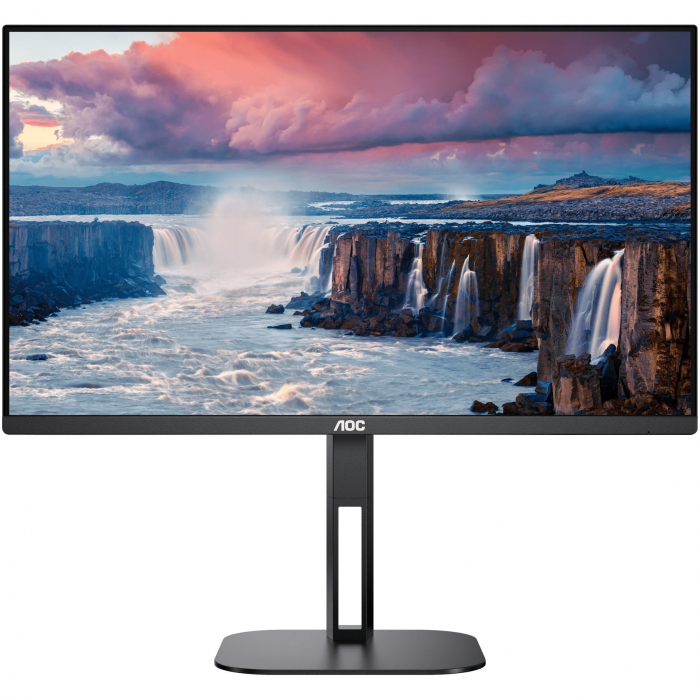 Monitor WLED VA AOC 27 QHD 75Hz 4 HDMI DisplayPort Boxe Pivot Q27V5N BK