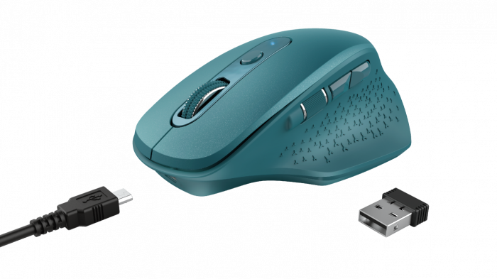 Mouse Trust Ozaa, Rechargeable Wireless, blue