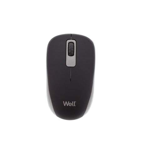 Mouse wireless well mw102gy-wl, negru gri