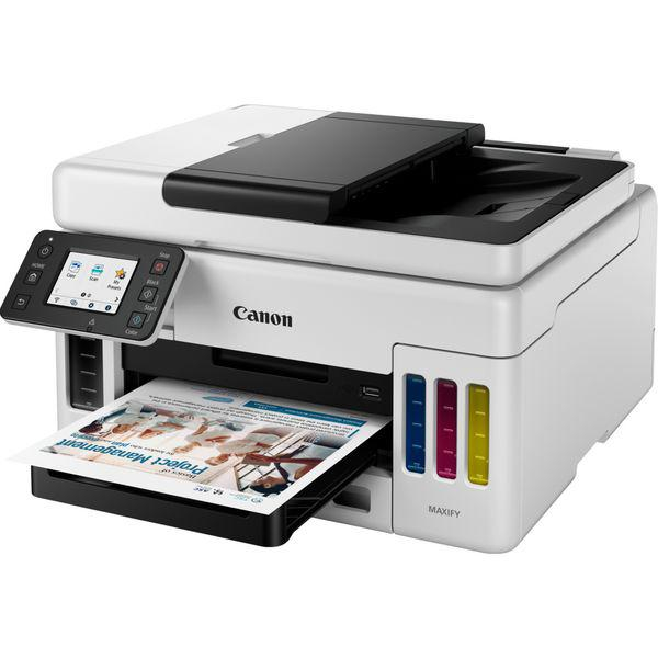 Multifunctional inkjet color CISS Canon Maxify GX6040, ( Print,Copy ,Scan, Cloud), dimensiune A4 , duplex printare, ADF, viteza 24 ppmalb-negru, 15.5 ppm color, rezolutie 600X1200 dpi, alimentare hart