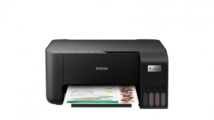 Multifunctional inkjet color Epson EcoTank CISS L3250, dimensiune A4 (Printare,Copiere, Scanare), printare borderless, viteza 33ppm alb- negru, 15ppm color, rezolutie 5760x1440 dpi, alimentare hartie