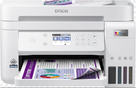 Multifunctional inkjet color Epson EcoTank CISS L6276, culoare alb, dimensiune A4 (Printare,Copiere, Scanare), printare borderless, viteza 33ppm alb-negru, 20ppm color, rezolutie 4800x1200 dpi, alimen