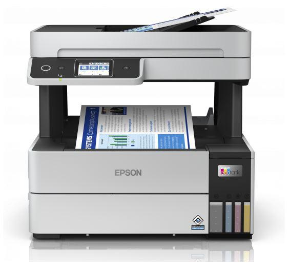 Multifunctional inkjet color Epson EcoTank CISS L6490, dimensiune A4 (Printare,Copiere, Scanare, Fax), printare borderless, viteza 37ppm alb-negru, 23ppm color, rezolutie 4800x1200 dpi, alimentare har