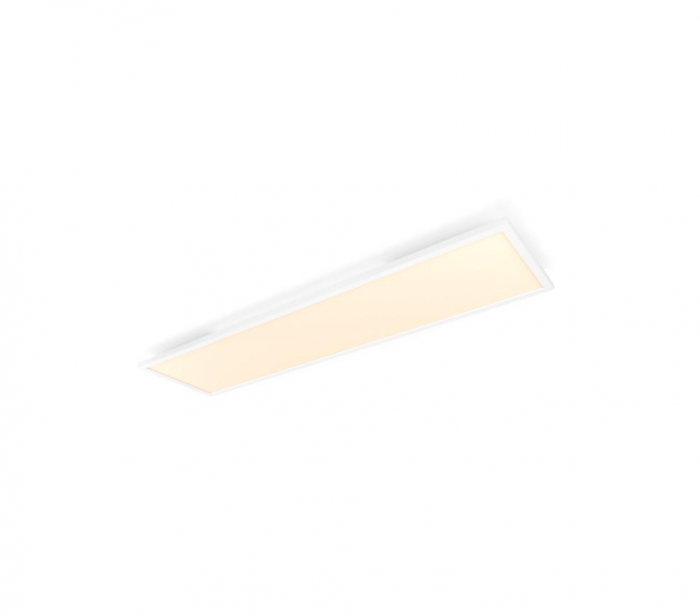 Panou LED Philips Hue Aurelle REC, Bluetooth, 39W, 3750 lm, lumina alba (2200-6500K), IP20, 4.6x30x120cm, Aluminiu, Alb, Intrerupator cu variator inclus