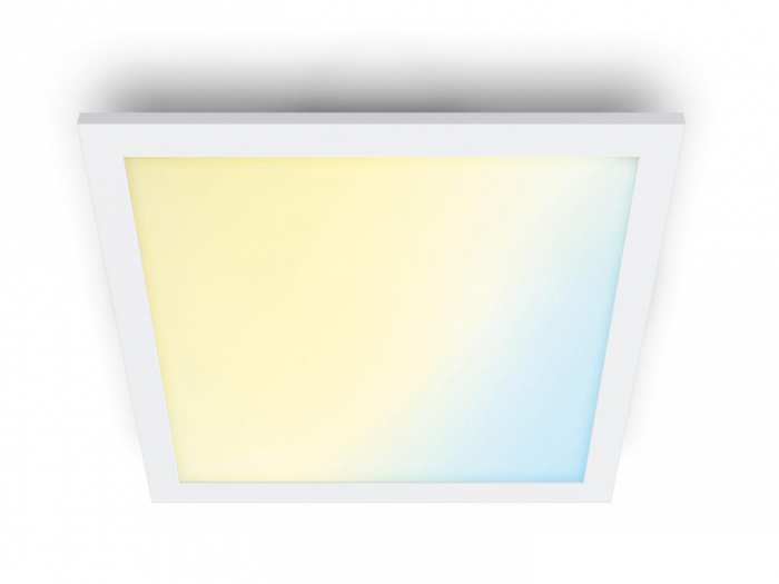 Panou LED WiZ Panel SQ, Wi-Fi, control vocal, 36W, 3400 lm, lumina alba (2700-6500K), IP20, 60cm, Alb