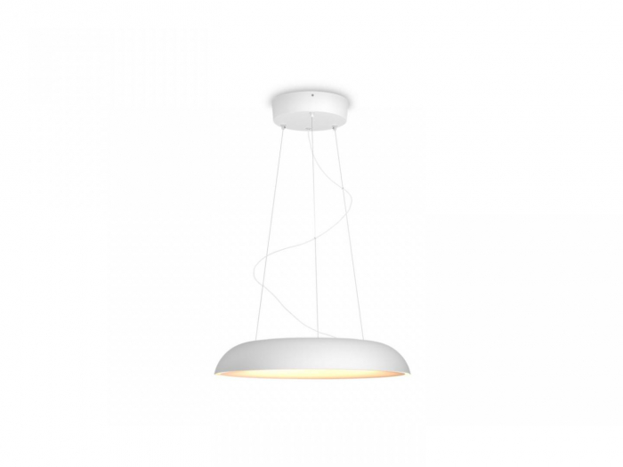 Pendul LED Philips Hue Amaze, Bluetooth, 25W (204W), 2900 lm, lumina alba (2200-6500K), 43.4cm, Alb, Intrerupator cu variator inclus