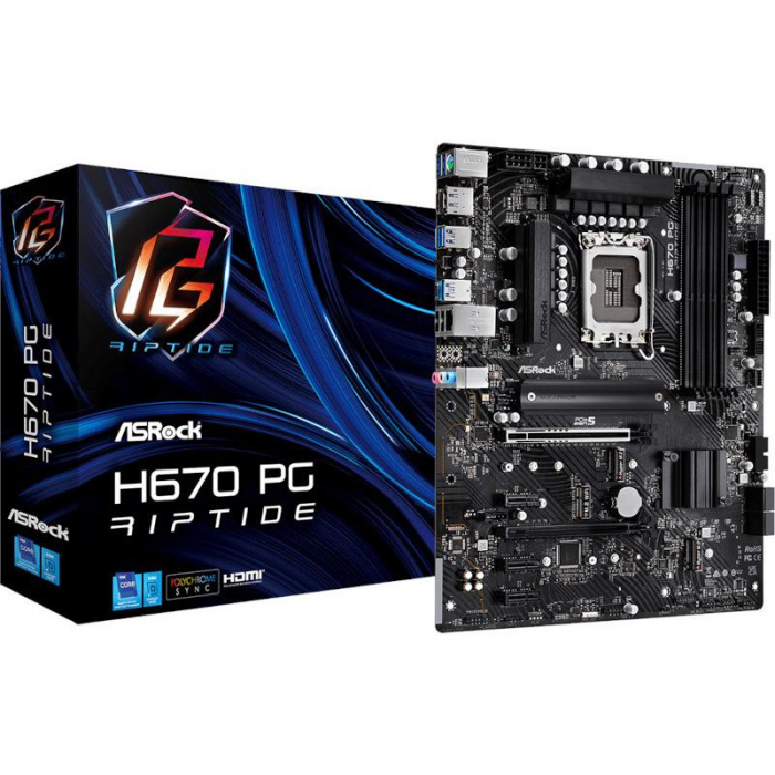 Placa de baza Asrock H670 PG RIPTIDE D4, LGA 1700