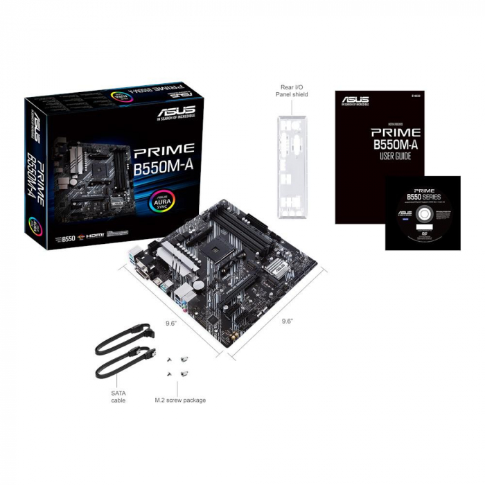 Placa de baza Asus AM4 PRIME B550M-A, Socket AM4