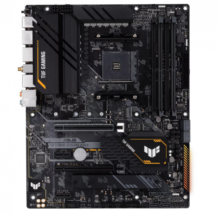 Placa de baza Asus TUF GAMING X570-PRO (WI-FI) II AMD AM4 X570 ATX gaming motherboard with PCIe 4.0, dual M.2, 2.5 Gb Intel LAN, WiFi 6E, 14 D...