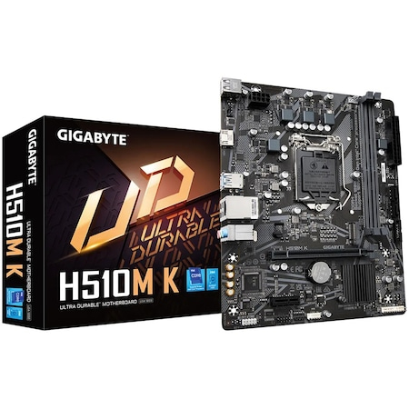 Placa de baza GIGABYTE H510M K V2 LGA1200, 2x DDR4, 1x HDMI,1x Pci Express x16, 1x Pci Express x1,1x M.2, 2x Sata 6 Gbps, LAN 1 Gbps, M ATX