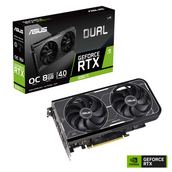 Placa video Asus nVidia GeForce DUAL RTX 3060 Ti 8G OC