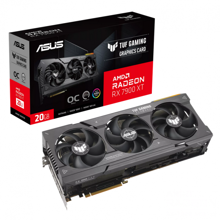 Placa Video Asus TUF Gaming Radeon RX 7900 XT 20GB OC, GDDR6, 320BIT, 1x HDMI, 3x DisplayPort