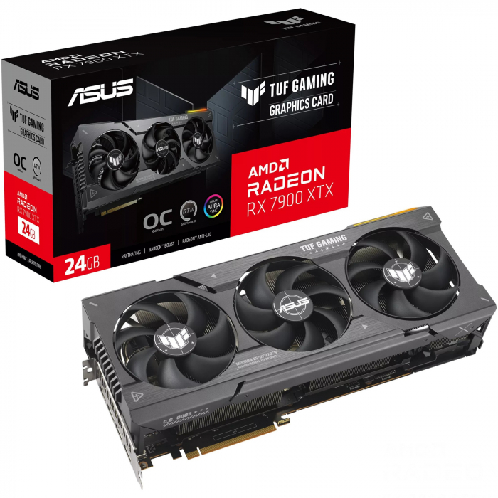 Placa Video Asus TUF Gaming Radeon RX 7900 XTX 24GB OC Graphic Engine AMD Radeon, RX 7900 XTX Bus Standard PCI Express 4.0 OpenGL OpenGL 4.6 Video Memory 24GB GDDR6 Engine Clock OC mode : up to 261