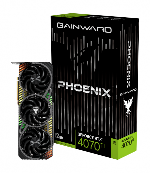 Placa video Gainward GeForce RTX 4070 Ti Phoenix 12GB, GDDR6X, 192BIT, 3x DisplayPort, 2610 MHz GPU Clockspeed, PCIe Gen 4
