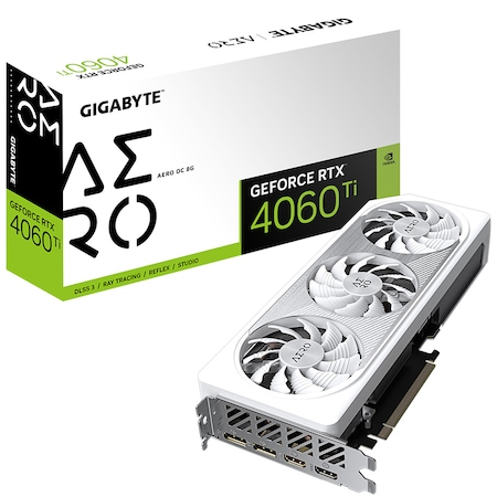 Placa video Gigabyte GeForce RTX 4060 AERO OC 8GB, GDDR6, 128 bit, 2x DisplayPort, 2x HDMI, PciExpress 4.0