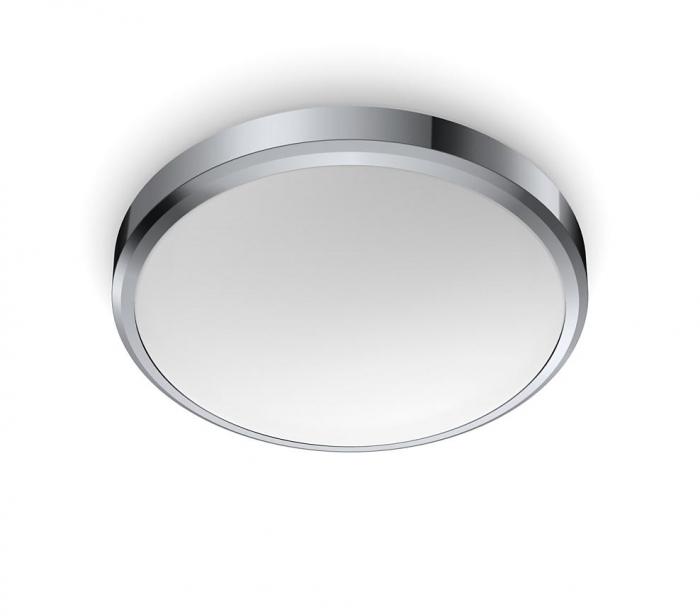 Plafoniera LED Philips Doris CL257, 17W, 1700 lm, lumina neutra (4000K), IP44, 31.3cm, Crom