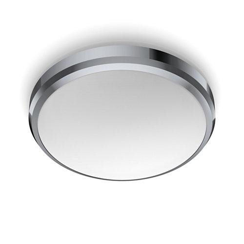 Plafoniera LED Philips Doris CL257, 6W, 600 lm, lumina calda (2700K), IP44, 22cm, Metal Plastic, Crom