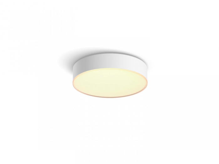 Plafoniera LED Philips Hue Enrave, Bluetooth, 9.6W, 1220 lm, lumina alba (2200-6500K), IP20, 26.1cm, Alb, Intrerupator cu variator inclus