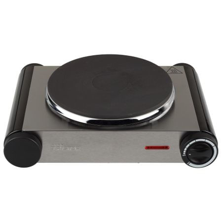 Plita electrica tristar kp-6191, 1 arzator, 1500 w, indicator luminos, termostat, protectie supraincalzire, negru inox