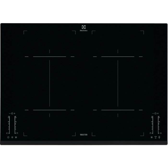 Plita incorporabila electrolux ehl7640fok, 7.4 kw inductie, booster 4 zone, touch control, timer, 71 cm, sticla neagra