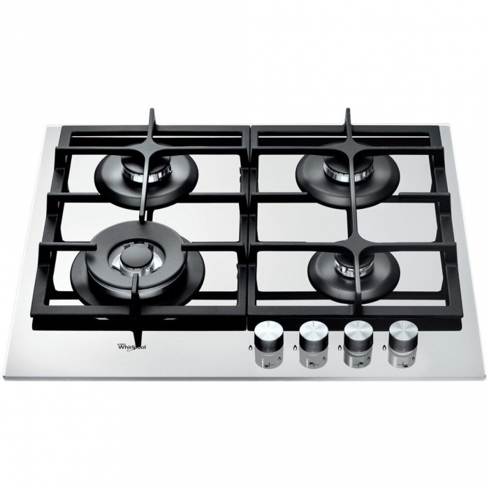 Plita incorporabila WHIRLPOOL GOFL 629 WH, Gaz, 4 arzatoare, Aprindere automata, Multi Level Flame, Power Burner, Alb