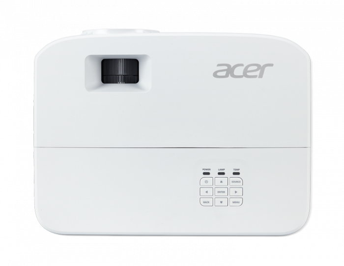 Proiector ACER P1157i, DLP 3D Ready, SVGA 800 600, up to WUXGA 1920 1200, 4500 lumeni, 4:3 16:9, 20.000:1, zoom optic 1.1x, dimensiune maxima imagine 300 , distanta maxim de proiectie 12 m, boxa 3W