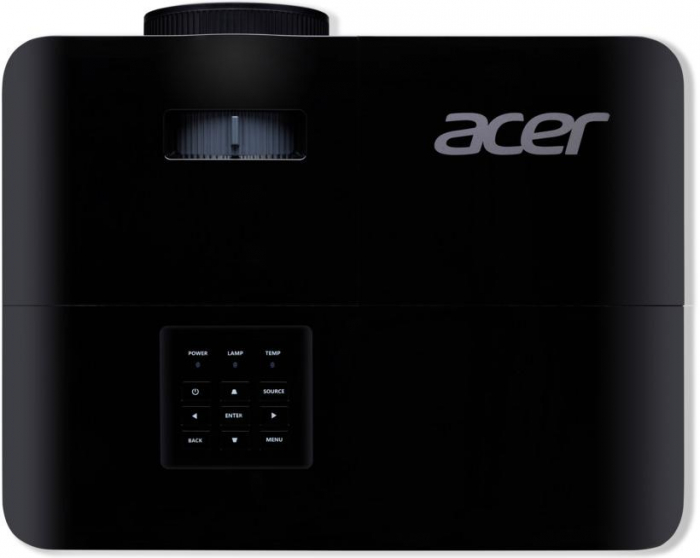 Proiector Acer X1228i, DLP 3D ready, XGA 1024 768, up to WUXGA 1920 1200, 4500 lumeni, 4:3 16:9, 20.000:1, zoom 1.1, dimensiune maxima imagine 300 , distanta maxima de proiectie 11.8 m, boxa 3W, la