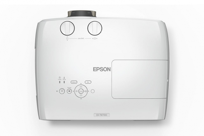 Proiector Epson EH-TW7100, 3LCD, 4K PRO-UHD, 3.000 lumeni, 16:9, 100.000:1, lampa 3.500 ore 5.000 ore, dimensiune maxima imagine 500 , 2 USB 2.0 Type A, USB 2.0 Type Mini-B, 2 HDMI, Bluetooth, aud
