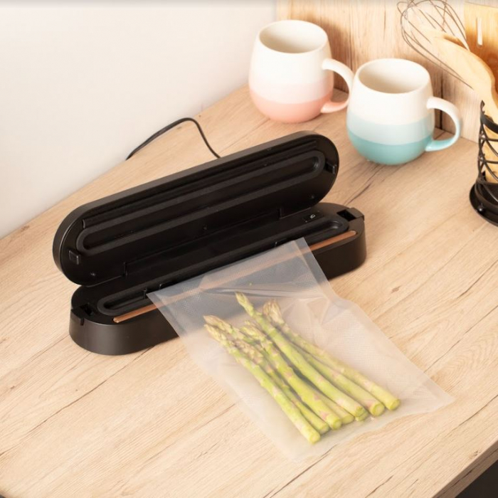 Pungi profesionale pentru vidat STARCREST, 50 bucati, 20x30 cm, rezistente, reutilizabile, sous vide, lavabile in masina de spalat, fara BPA, transparent [3]