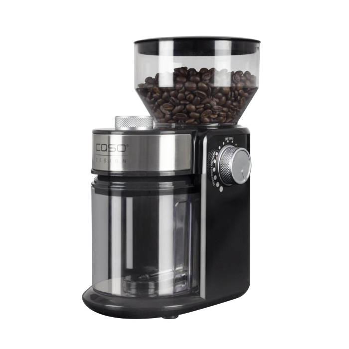 Rasnita de cafea CASO DESIGN Barista 1833, 150 W, 190g, 16 setari maruntire, Negru Inox