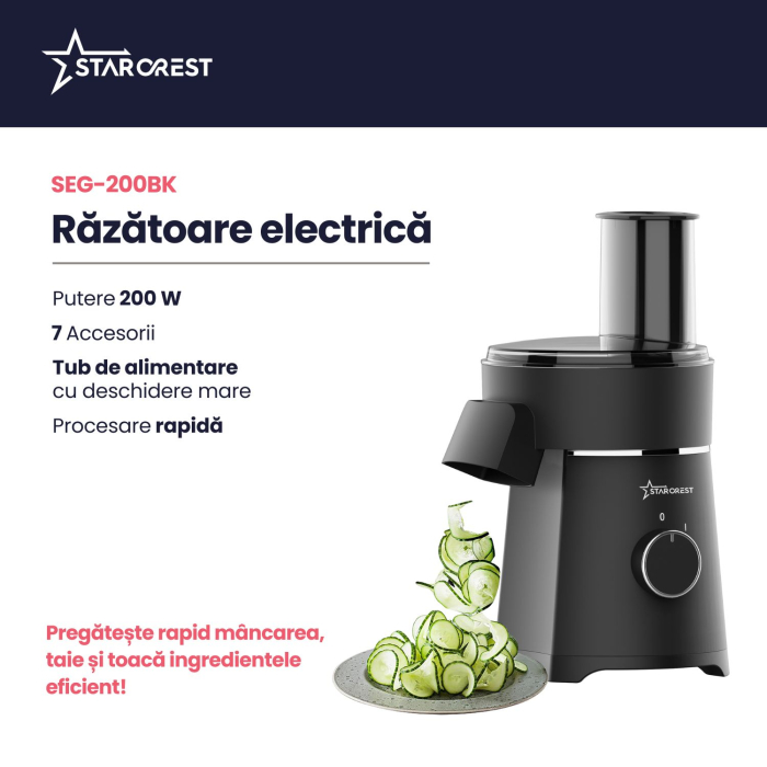 Razatoare electrica STARCREST SEG-200BK, 200 W, 7 moduri de taiere, Negru [2]