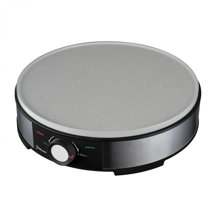 RESIGILAT - Aparat pentru preparat clatite STARCREST SCM-3212, 1200W, Placa antiaderenta Ceramica, 30 cm, Inox Negru - Copie