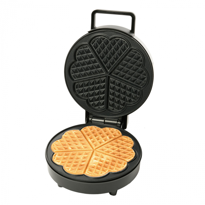 Aparat pentru preparat vafe STARCREST WM-1006X, 1200 W, 5 vafe, Placi antiaderente, Indicator luminos, Negru-Inox [2]