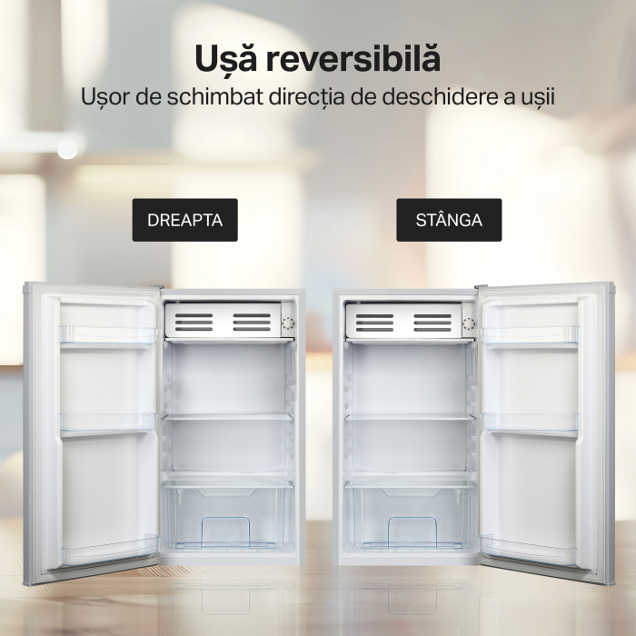 Frigider cu o usa STARCREST SF-85SL-E, Clasa E, Capacitate 85L, Iluminare interioara, Compartiment gheata, H 82 cm, Gri [8]