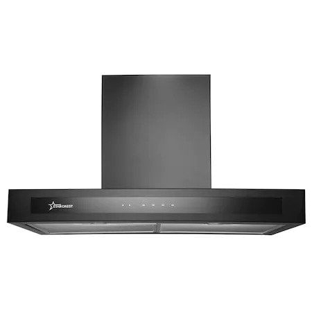 -RESIGILAT- Hota decorativa STARCREST STH-S650BK, Putere de absorbtie 650 mc h, Iluminare LED, 60 cm, 3 trepte de putere, Negru