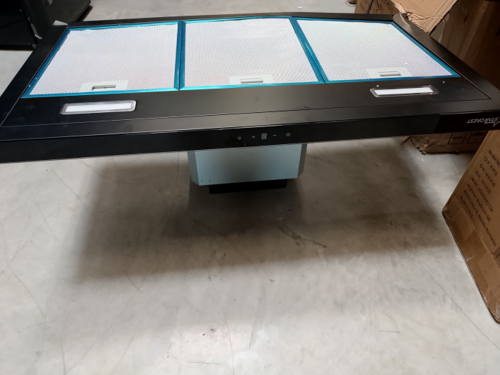 Hota incorporabila decorativa STARCREST SDH-9100X, Putere de absorbtie 800 m3/h, Control touch, Iluminare LED, Clasa B, 90cm, Negru + Sticla neagra [5]